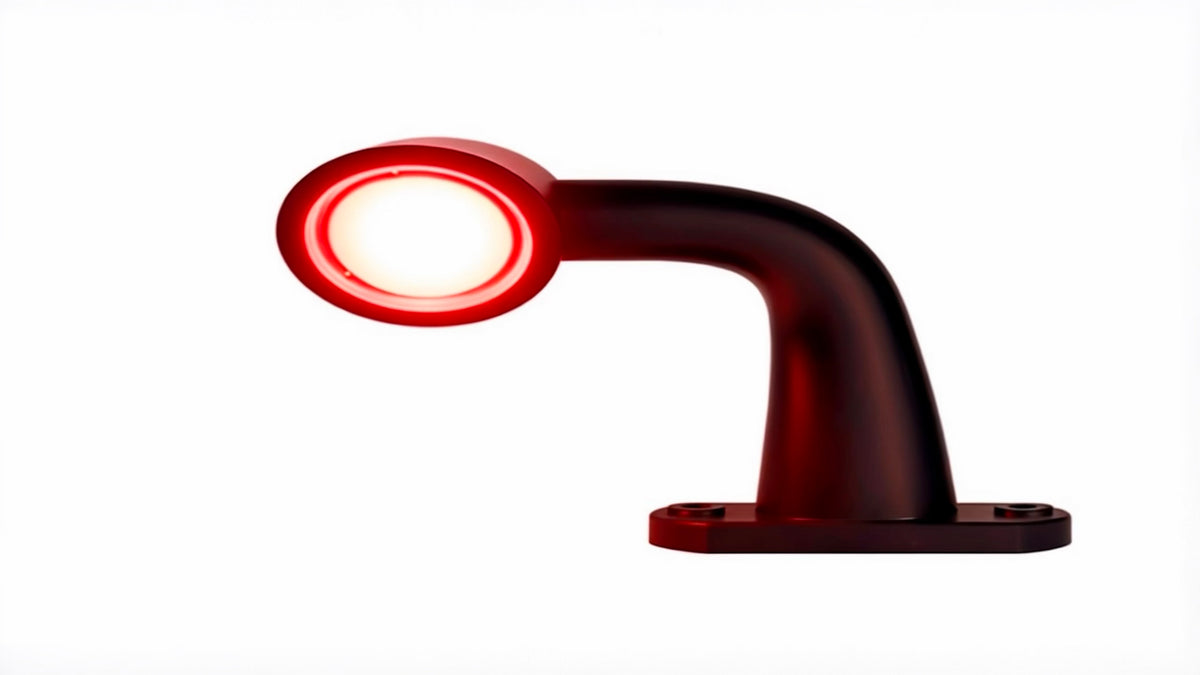 🧰 WHITE-RED CURVED SIDE MARKER KIT RIGHT-LEFT 24V LED IM