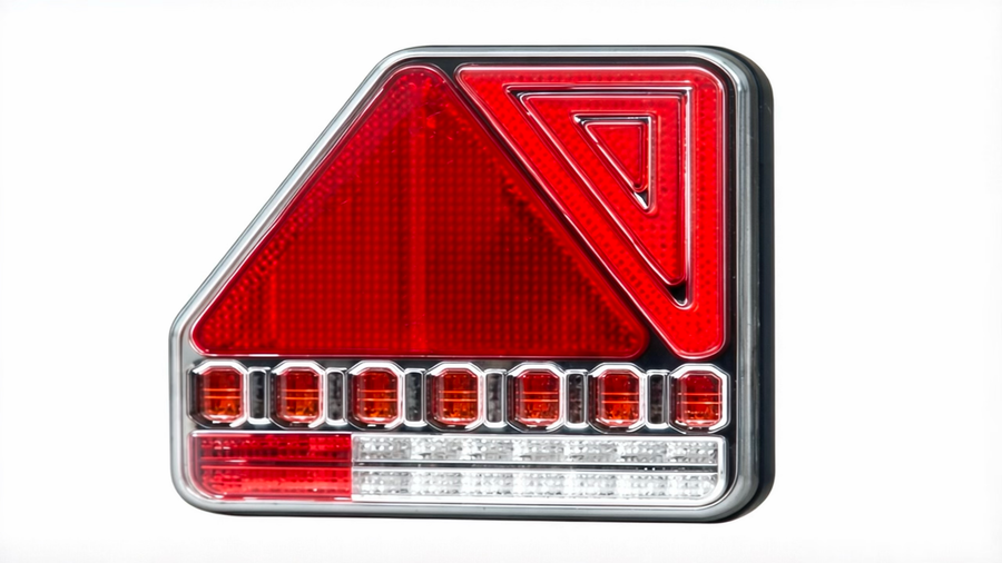 🔺 PILOTO 6 SERVICIOS IZQ 12-24V LED DINÁMICO TRIANGULAR C/CABLE 1,2MT IM