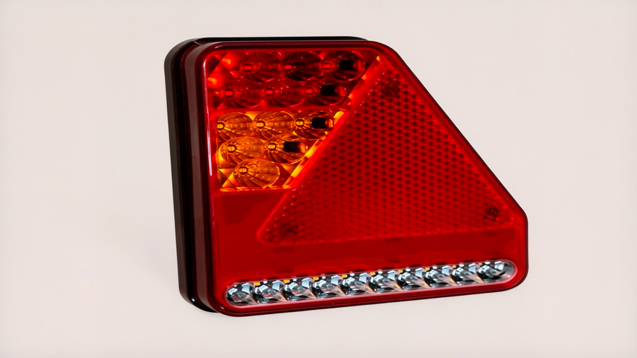 💡PILOTO 4 SERVICIOS DCHO 12-24 LED TRIANGULAR C/CABLE 1,2MT IM🔺